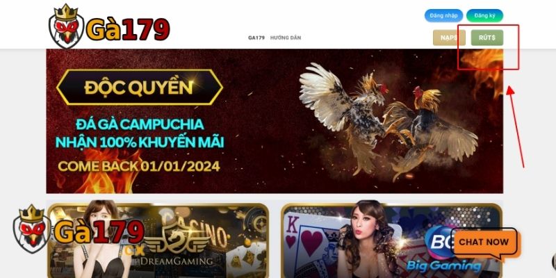 Hướng dẫn rút tiền Ga179